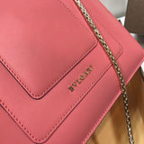 Polished Vegan Leather Handbag - Signature Hardware Accents | Women's Everyday Carry Handbag #1760 - back view (image 4) of designer-inspired handbag