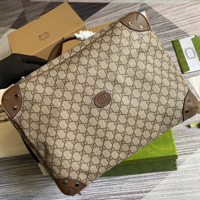 Side profile of statement signature women's handbag – women's statement bag