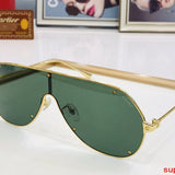 Close-up detail view of Cartier unisex sunglasses