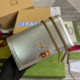 Front view of sleek polished women's handbag – women's designer-style accessory