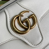 Back view of signature polished women's handbag – women's designer-style accessory