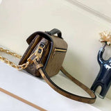 Close-up detail of modern everyday-luxe women's handbag – women's statement bag