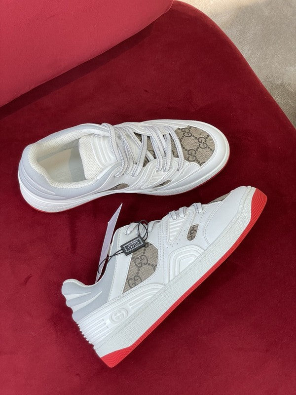 Gucci sneakers detailed view showing premium designer craftsmanship