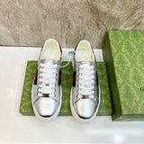 Gucci neutral cream luxury sneakers view 9 breathable knit upper