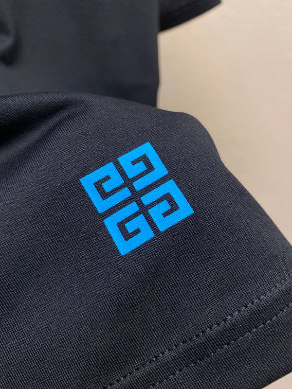 Close-up detail shot of Givenchy luxury clothing with everyday silhouette