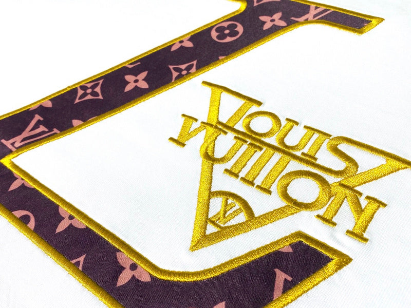 Flat lay presentation of Louis Vuitton cotton t-shirt with relaxed-fit cut