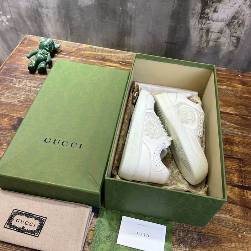 Gucci bold contrast luxury sneakers view 9 signature lace-up style