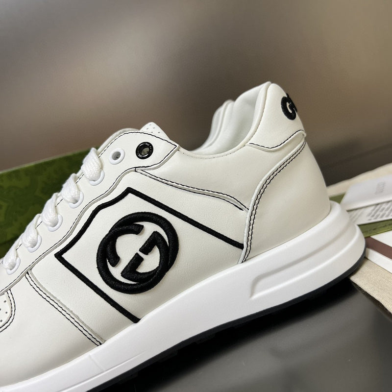Gucci clean off-white luxury sneakers view 6 premium leather build