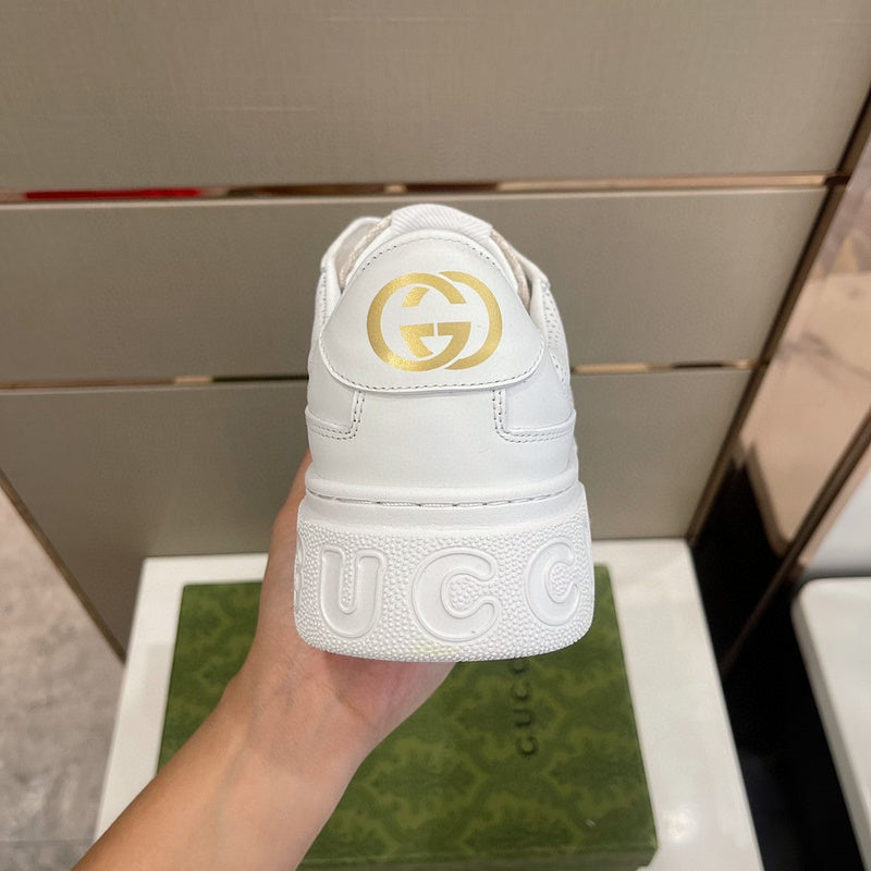 Gucci classic monochrome luxury sneakers view 5 heritage-inspired look