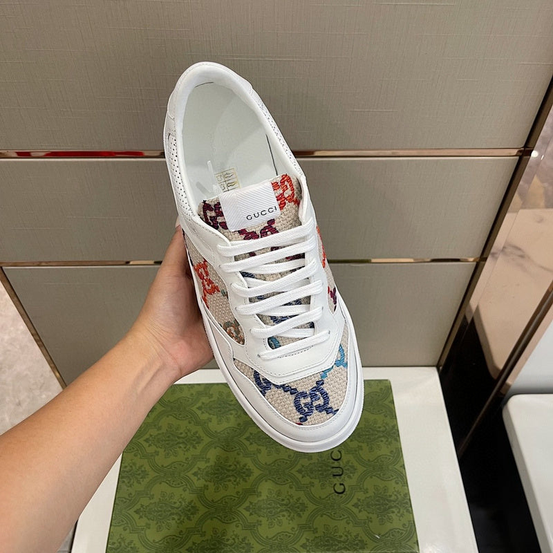 Gucci muted earth tones luxury sneakers view 7 retro runner design