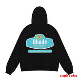 Side profile of Rhude luxury clothing with streetwear-inspired cut