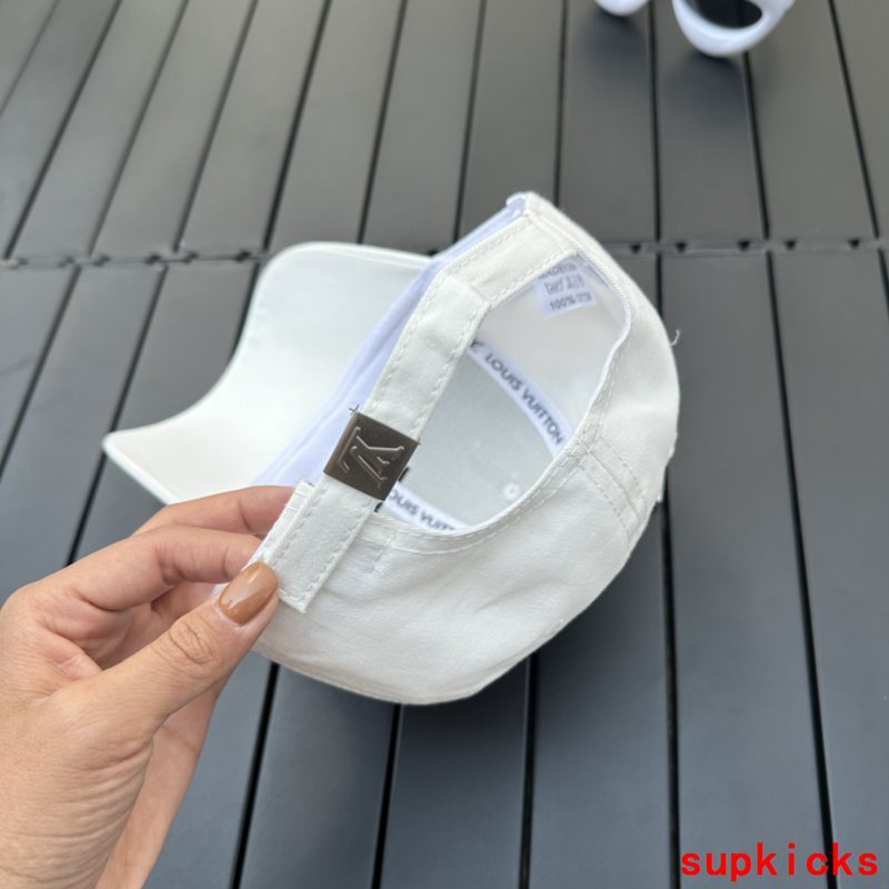 Close-up detail view of Louis Vuitton unisex cap