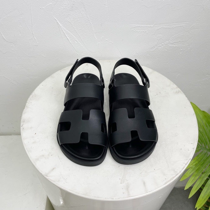 Hermès Camel Ankle Strap Heels - Lifestyle Styling Shot