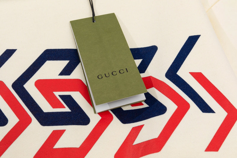 Full styled look of Gucci luxury clothing with relaxed-fit cut