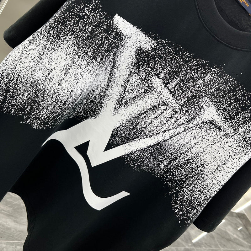 Flat lay presentation of Louis Vuitton cotton t-shirt with relaxed-fit cut