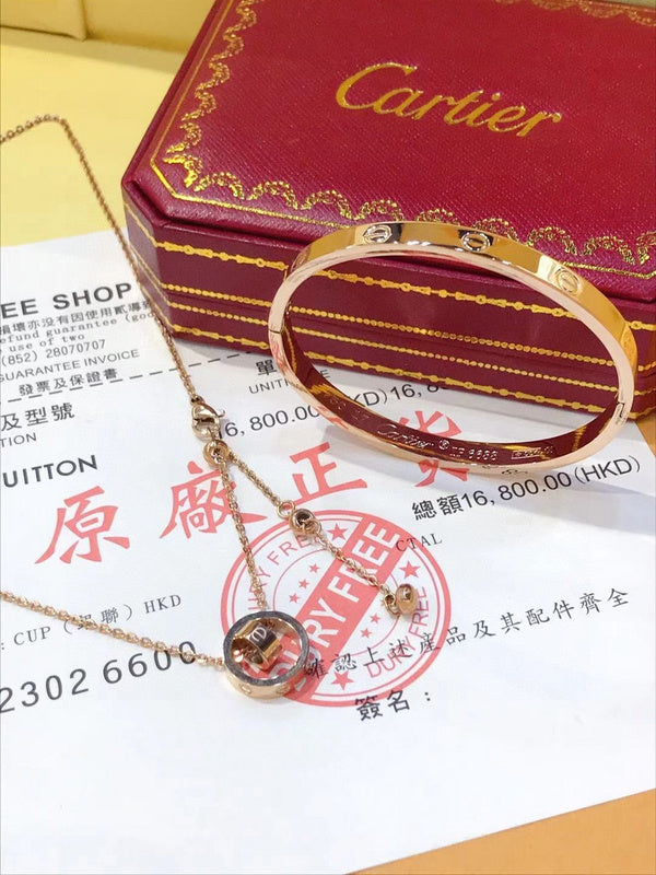 Front view of Cartier unisex jewelry piece