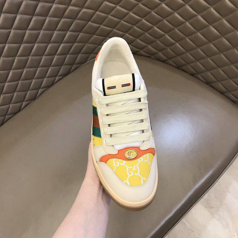 Gucci tonal black luxury sneakers view 4 padded collar comfort