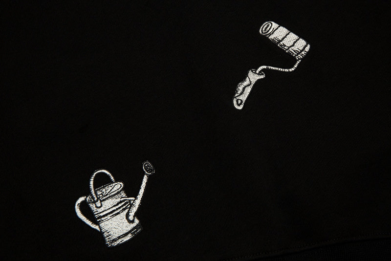 Full styled look of Louis Vuitton luxury clothing with signature branding
