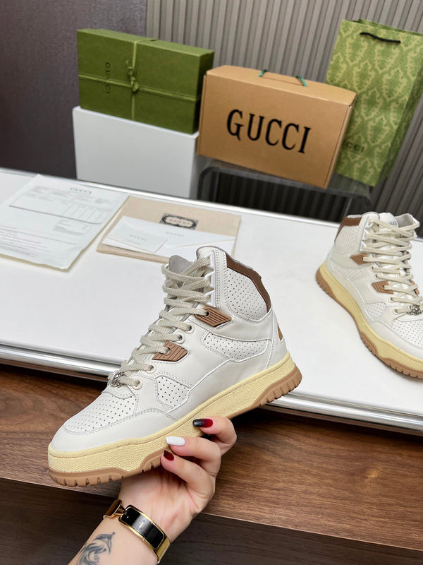 Gucci soft grey luxury sneakers view 7 classic court silhouette