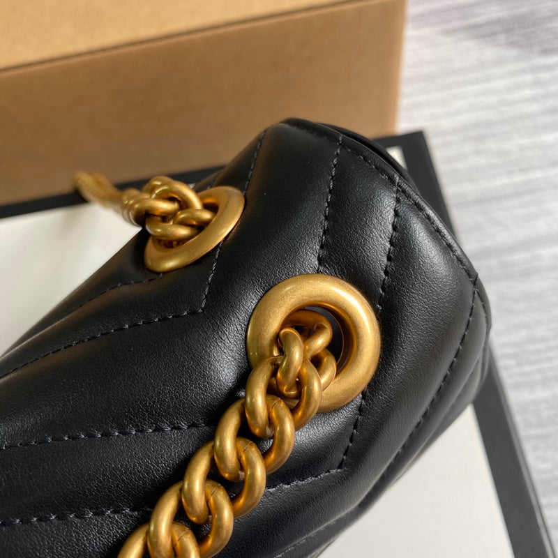 Interior view of classic polished women's handbag – women's statement bag