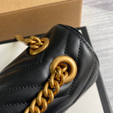 Interior view of classic polished women's handbag – women's statement bag