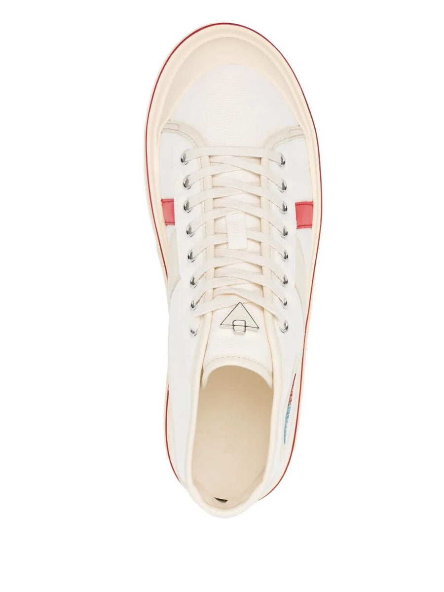 Bottega Veneta Shoes Bottega Veneta Men Eliot Mid-Top Canvas Sneakers Comfortable Everyday Designer Shoes