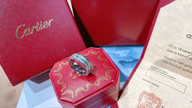 Close-up detail view of Cartier unisex jewelry piece