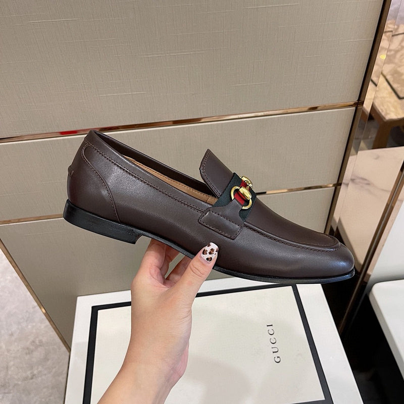 Gucci two-tone luxury sneakers view 6 signature lace-up style