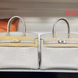 Poised bag shown from front angle