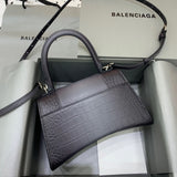 Structured Faux Leather Handbag - Polished Finish | Women's Everyday Carry Handbag #537 - close-up detail shot (image 3) of designer-inspired handbag