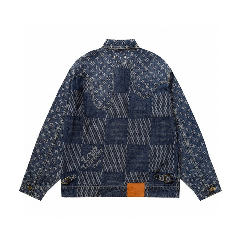 Back view of Louis Vuitton luxury clothing with tailored silhouette