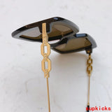 Close-up detail view of Louis Vuitton unisex sunglasses