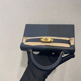 Side view of smart structured handbag