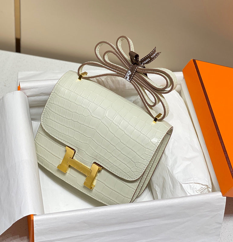 Polished bag shown from front angle