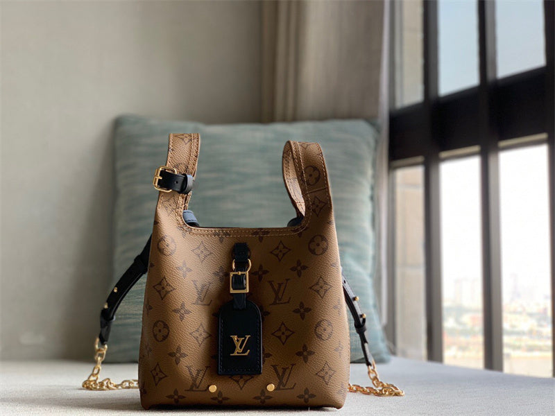  Curated satchel carried on shoulder