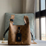  Curated satchel carried on shoulder