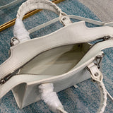 Understated Premium PU Leather Handbag - Statement Silhouette | Women's Premium Handbag #665 - product detail shot (image 10) of designer-inspired handbag