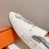 Hermes shoes Style 265 - front view, bold signature style (alternate angle)