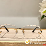 Close-up detail view of Cartier unisex sunglasses