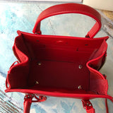 Understated Faux Leather Handbag - Chic Everyday Appeal | Women's Luxury Handbag #978 - hardware and detail close-up (image 5) of designer-inspired handbag