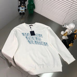 Back view of Louis Vuitton luxury clothing with signature branding