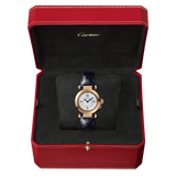 Side view of Cartier unisex rose gold watch
