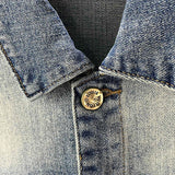 Close-up detail shot of Louis Vuitton luxury clothing with streetwear-inspired cut