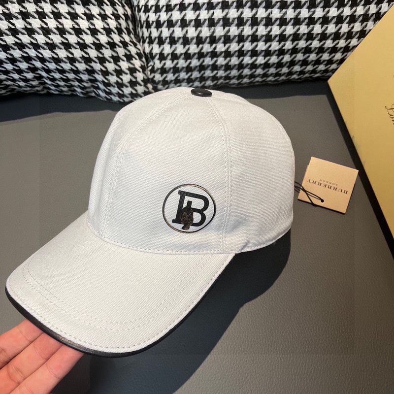 Angled view of Burberry unisex cap
