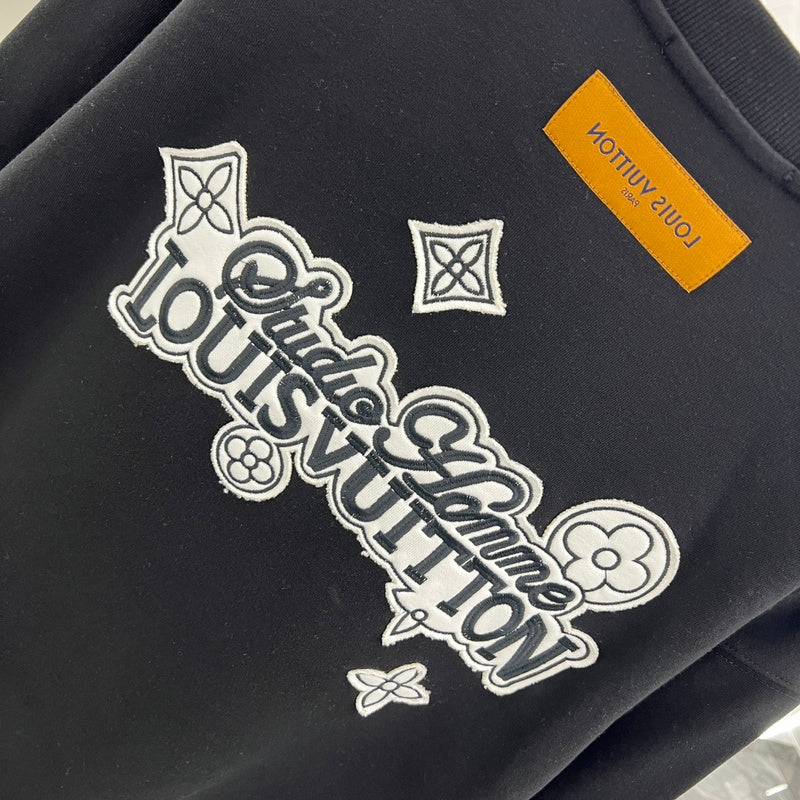 Side profile of Louis Vuitton luxury clothing with relaxed-fit cut