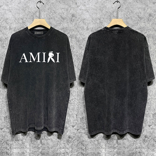Amiri luxury t-shirt detail shot