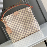 Side profile of structured sleek women's handbag – women's everyday handbag
