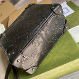 Handle and strap detail of elevated everyday-luxe women's handbag – women's statement bag