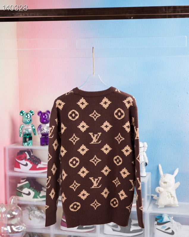 Back view of Louis Vuitton luxury clothing with runway-inspired design