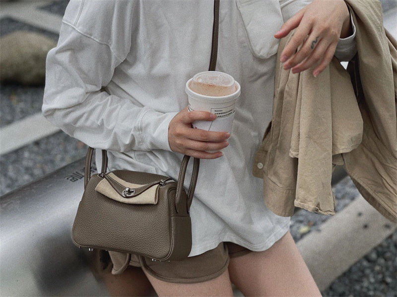 Sculpted bag shown from front angle